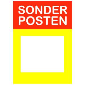 10 Plakate DIN A4 rot gelb Sonderposten mit Textfeld