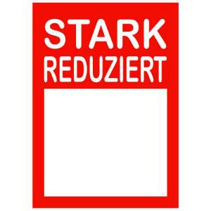 10 Plakate DIN A4 rot weiss Stark reduziert mit Textfeld