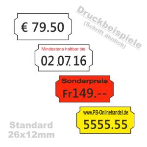 Standard-Etiketten | 26x12 mm Etiketten Standard 26x12mm