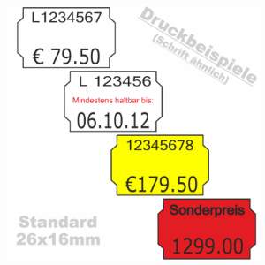 Etiketten Standard 26x16mm