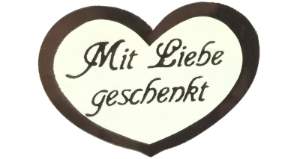 Weiße Herzetiketten mit Druck in Glanzgold: "Mit Liebe geschenkt" | 32x24mm herzetiketten-32x24mm-weiss-mit-druck-in-glanzgold-mit-liebe-geschenkt