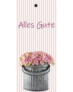 Geschenkanhänger "Hortensie" Alles Gute