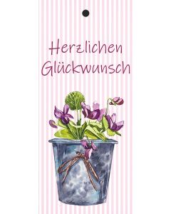 Geschenkanhänger Blumentopf