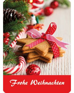 Etiketten Weihnachten Zuckerstange