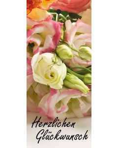 Geschenkanhänger bunter Blumenstrauß