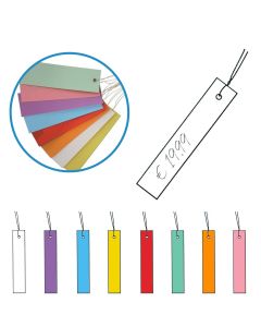 Hängeetiketten mit Draht 20×120 mm, verschiedene Farben