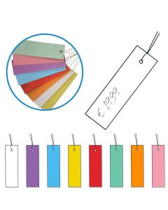 Hängeetiketten mit Draht 30×100 mm, verschiedene Farben