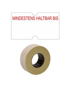 Loch-Etiketten 21,6x12 mm weiss "MINDESTENS HALTBAR BIS" permanent