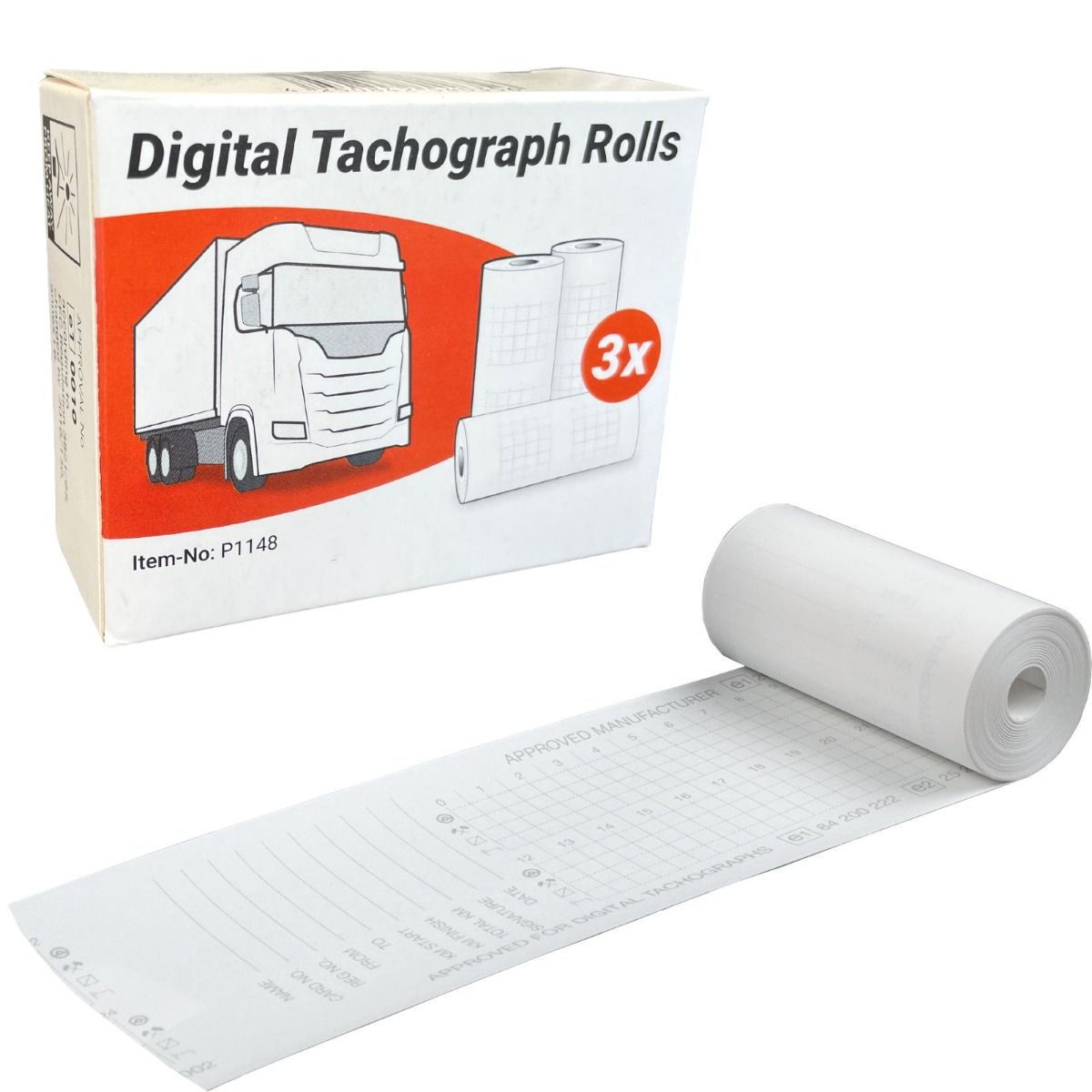 Thermal King Pack of 12 Certified Tachograph Paper Thermal Thermal King Pack of 12 Certified Tachograph Paper Thermal