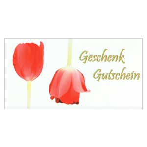 Geschenkgutschein 21x10cm Tulpe