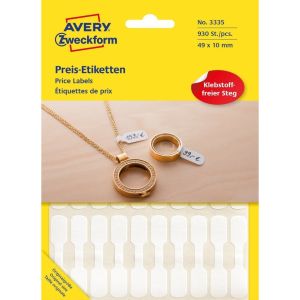 930 Avery Zweckform Schmucketiketten im Hantelformat 49x10mm