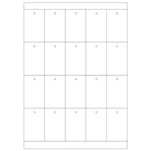 2.000 Kartonetiketten auf A4-Bögen RECHTECKIG 42x67mm glänzend