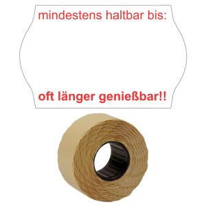Etiketten 26x16mm weiß "Mindestens haltbar bis / oft länger genießbar" permanent