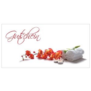 Geschenkgutschein 21x10cm Wellness/Orchidee