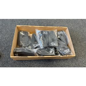 Größentrenner schwarz, Prägung weiss sortiert B-Ware XXS-5XL