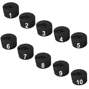 Größenringe für Kleiderbügel schwarz, Prägung weiß fortlaufend nummeriert