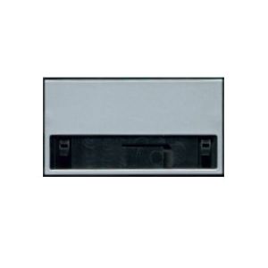 Namensschild 70x40mm silber unbedruckt mit Nadel oder Magnet