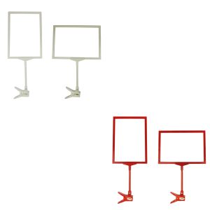 Klammerhalter mit T-Stück und LAMINAT-Rahmen DIN A4 rot