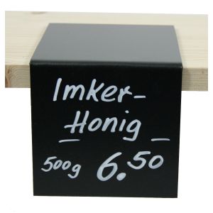 Kreideschild 3mm stark für Regalböden, Schreibfläche 100 x 105 mm