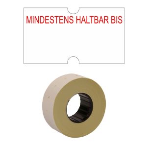 Loch-Etiketten 21,6x12 mm weiss "MINDESTENS HALTBAR BIS" permanent