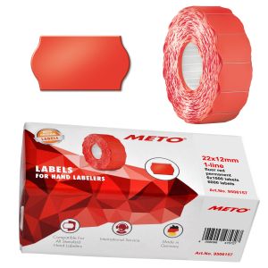 Meto Preisetiketten für Auszeichner 22x12mm. Etiketten für Preisauszeichner 22x12 mm. Etikettenrollen / Rollen.