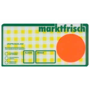 Obstschild Gemüseschild 200x100mm "marktfrisch"