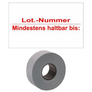 Etiketten rechteckig 26x16mm weiß "Lot-Nummer / Mindestens haltbar bis" permanent