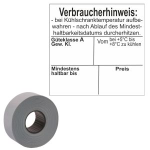 Eier-Etiketten 28x29 mm, weiß permanent - Verbraucherhinweis u. Eier-Vordruck