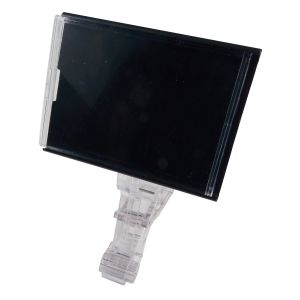 Kistenhalter inkl. Befestigung + Preiskassette schwarz blanko