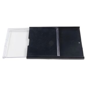Preiskassette aus Kunststoff 80x60mm schwarz blanko