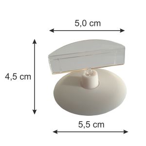 Plexi-Aufsteller für Preisschilder klein schräg