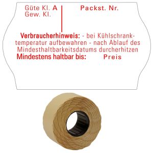 Preisetiketten 32x19mm weiss "Vordruck für Eierkennzeichnung" permanent