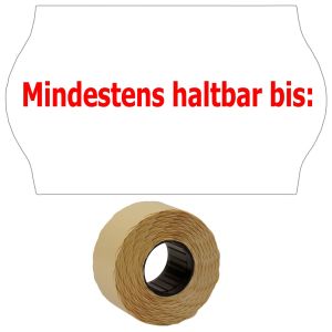 Etiketten 32x19mm Druck MITTIG "Mindestens haltbar bis" permanent