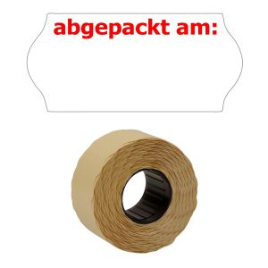 Etiketten 26x12mm weiss "abgepackt am" permanent