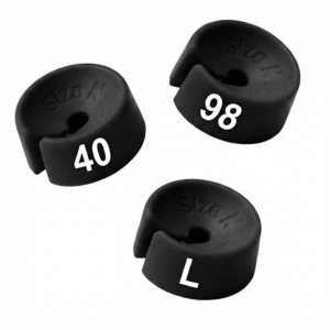 WiserSizer für Kleiderbügel schwarz, Druck weiß