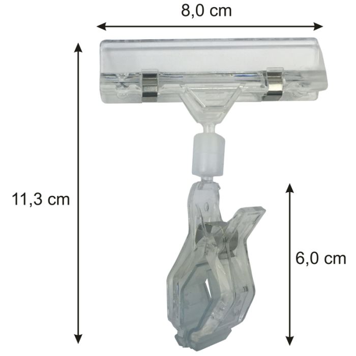 Kistenhalter Korbhalter Clampholder ECO drehbar transparent