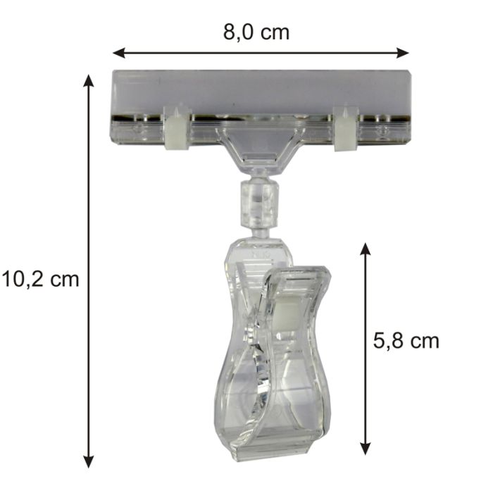 Kistenhalter Korbhalter Clampholder PREMIUM drehbar transparent