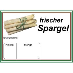 Laminierte Schilder für Obst und Gemüse, DIN A6, „frischer Spargel“