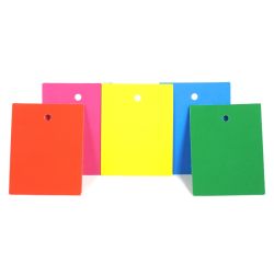 Kartonetiketten 35x45mm einzeln geschnitten farbig