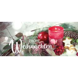 Geschenkanhänger Weihnachten - rote Kerze