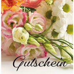 Gutschein-Klappkarte Blumenstrauß