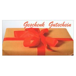 Geschenkgutschein 21x10cm Paket