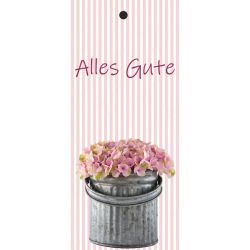 Geschenkanhänger "Hortensie" Alles Gute