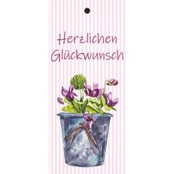 Geschenkanhänger Blumentopf