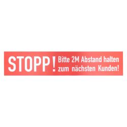 Abstandshalter "Stopp bitte 2m Abstand halten" 50x10cm rechteckig selbstklebend