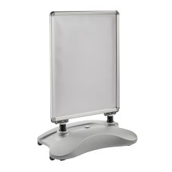 Kundenstopper DIN A1, schwarz, mit Wassertank, windfest in der Vorderansicht