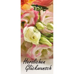 Geschenkanhänger bunter Blumenstrauß