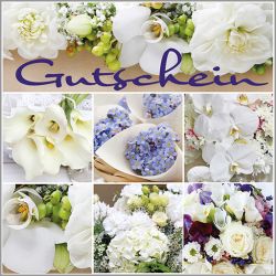 Gutschein-Klappkarte "Orchideen Collage"