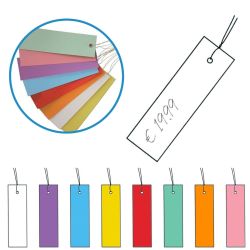 Hängeetiketten mit Draht 30×100 mm, verschiedene Farben