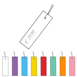 Hängeetiketten mit Draht 30×100 mm, verschiedene Farben